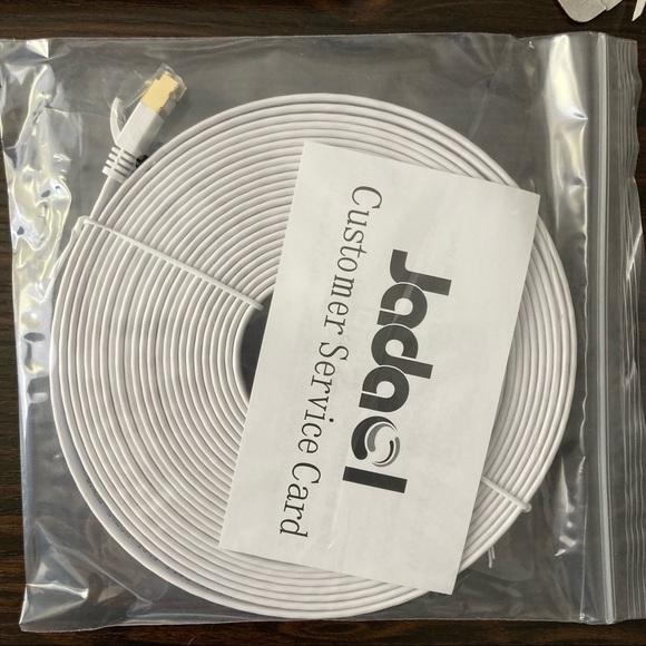 SET OF 2 Jadaol Cat 7 Ethernet Cable 25ft Shielded Solid Flat NWT - Picture 5 of 15